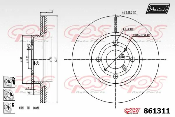Piston, brake caliper (72938038)