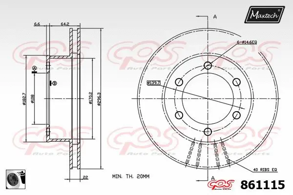 Piston, brake caliper (72948073)