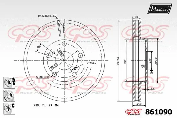 Piston, brake caliper (72936006)