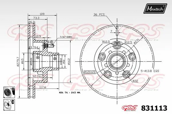 Repair Kit, brake caliper (70200364)