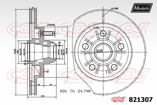 Piston, brake caliper (72933006)