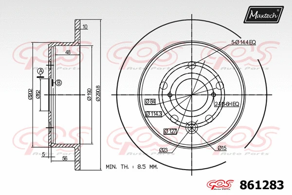 Piston, brake caliper (72933002)