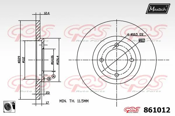 Piston, brake caliper (72948049)