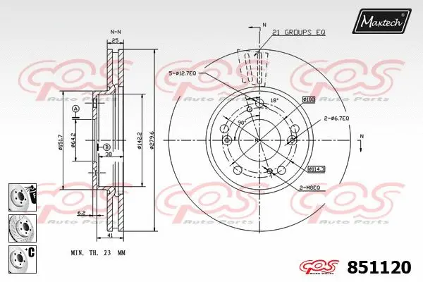 Piston, brake caliper (72935012)