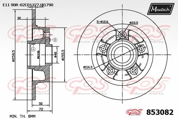 Piston, brake caliper (72957022)