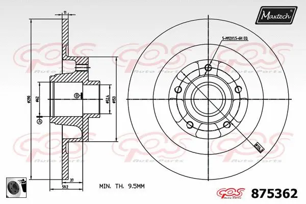 Piston, brake caliper (72960012)