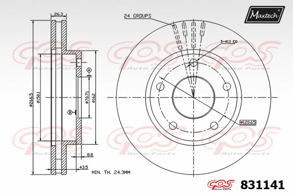 Control Element, parking brake caliper (72718003)