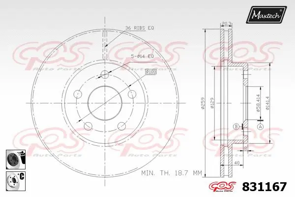 Piston, brake caliper (72957051)