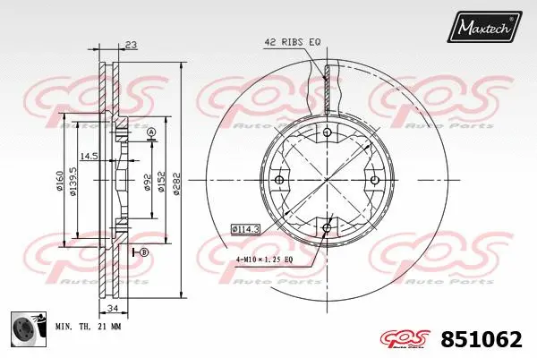 Piston, brake caliper (72951008)