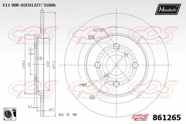 Seal, brake caliper piston (70180086)