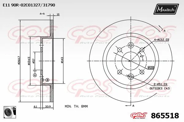 Brake Disc (851061)
