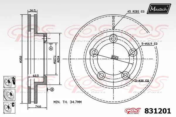 Repair Kit, brake caliper (70200128)