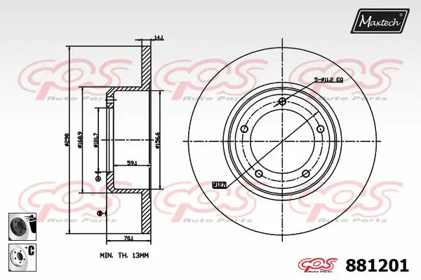 Piston, brake caliper (72948020)