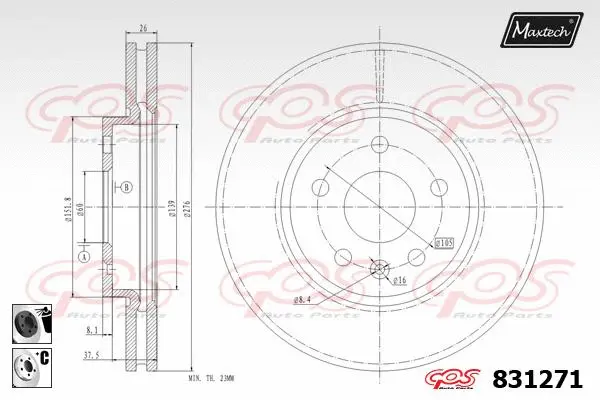 Guide Bolt, brake caliper (71810012)