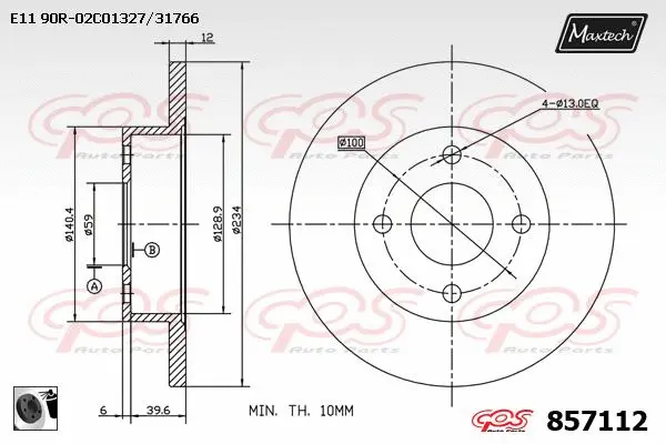 Bolt, brake disc (800109)
