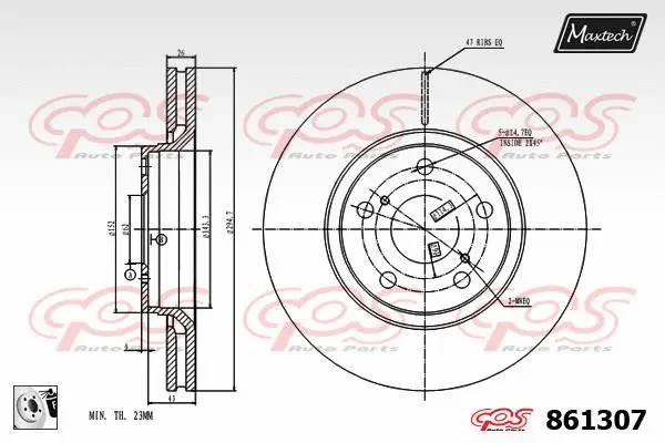 Seal, brake caliper piston (70180041)