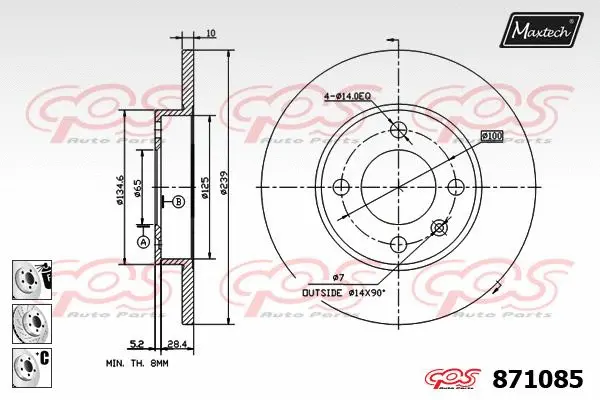 Guide Bolt, brake caliper (71810039)