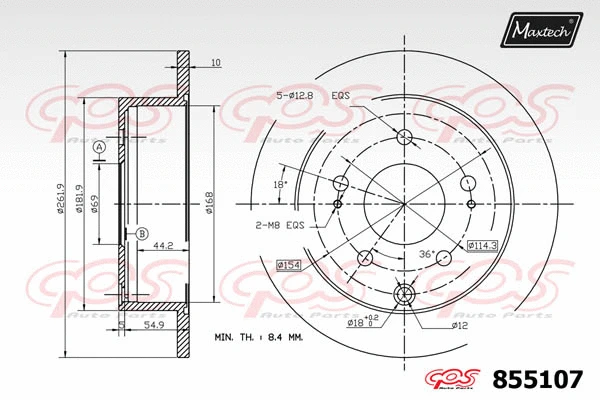 Piston, brake caliper (72935003)
