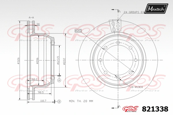 Piston, brake caliper (72934025)