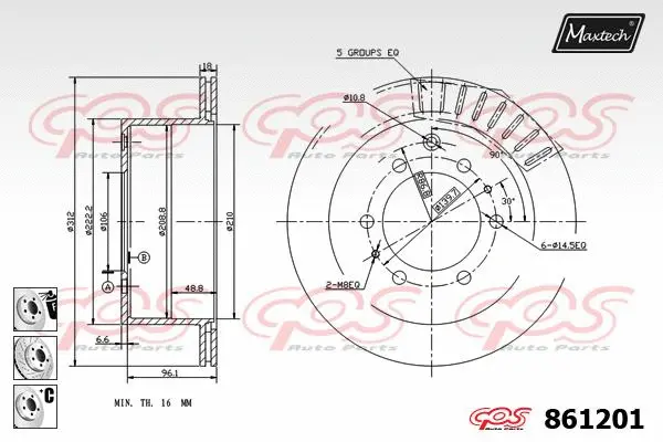 Brake Caliper (6261014)