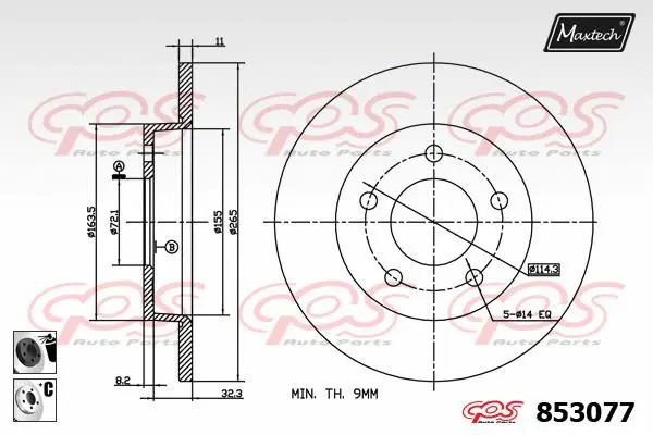 Piston, brake caliper (72951015)