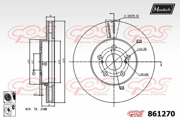 Piston, brake caliper (72938036)