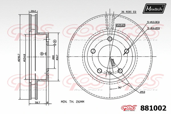 Piston, brake caliper (72940012)