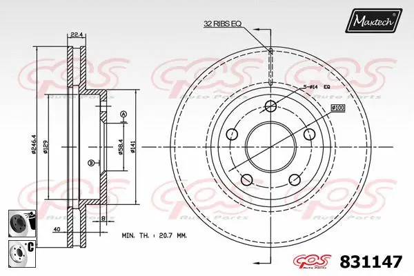 Piston, brake caliper (72946014)