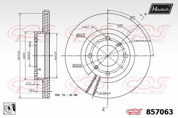 Piston, brake caliper (72943033)