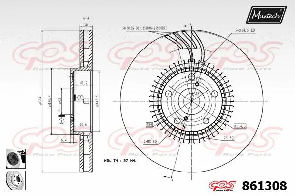 Guide Bolt, brake caliper (71810200)