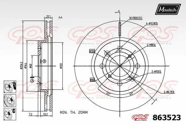 Piston, brake caliper (72966001)