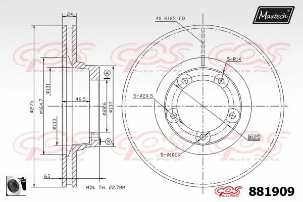 Piston, brake caliper (72934034)