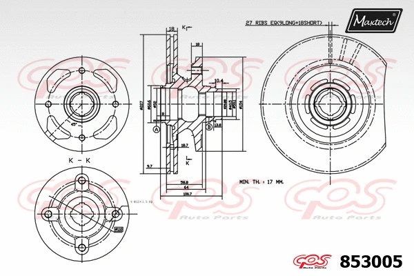 Piston, brake caliper (72948041)
