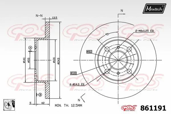 Guide Bolt, brake caliper (71810019)