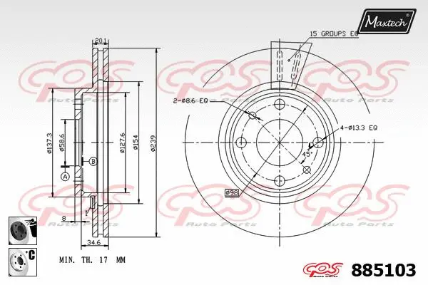 Repair Kit, brake caliper (70200476)