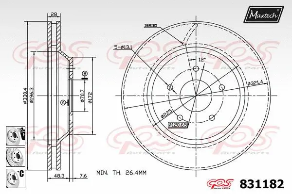 Repair Kit, brake caliper (70200276)