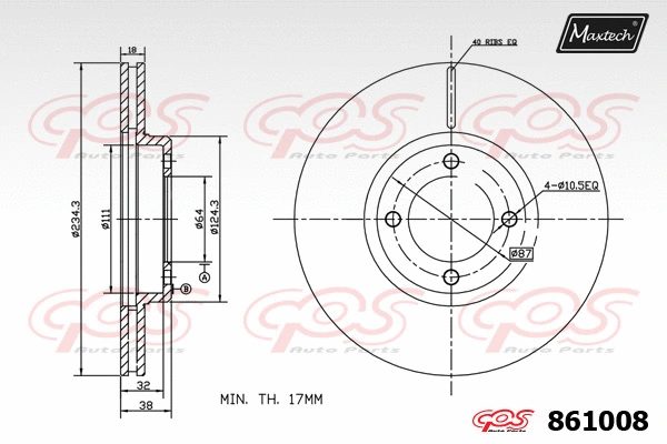 Guide Sleeve Kit, brake caliper (70160072)