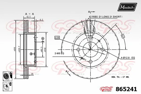 Piston, brake caliper (72942023)
