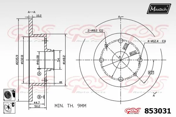 Piston, brake caliper (72954015)