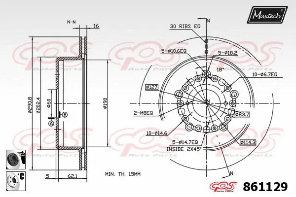 Brake Caliper (6282201)