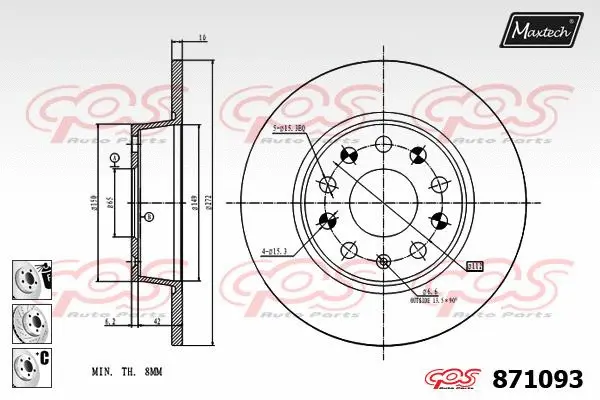 Piston, brake caliper (72951011)