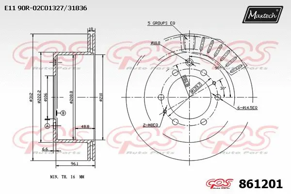 Piston, brake caliper (72934005)
