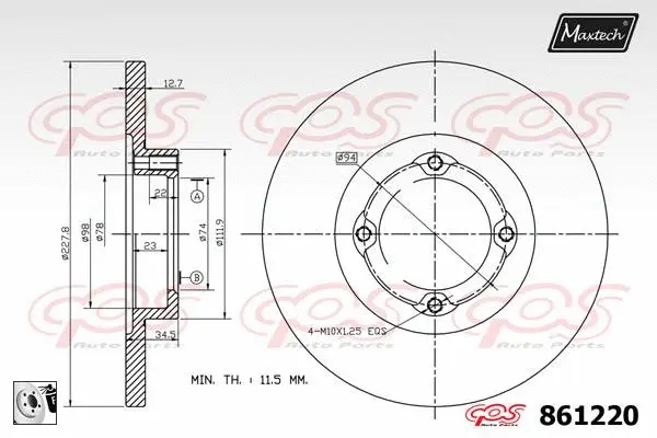 Seal, brake caliper piston (70180449)