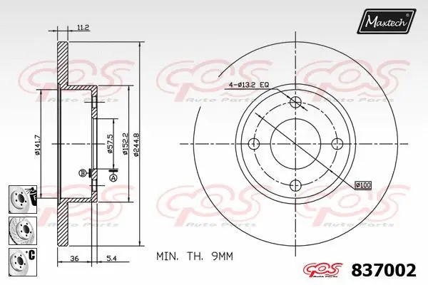 Repair Kit, brake caliper (70200583)