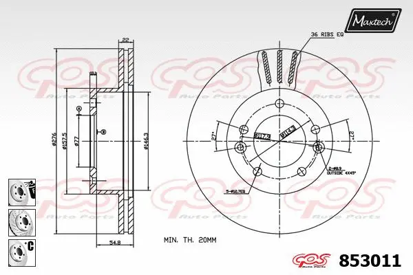 Piston, brake caliper (72954036)