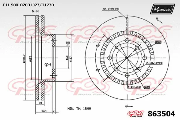 Seal, brake caliper piston (70180404)