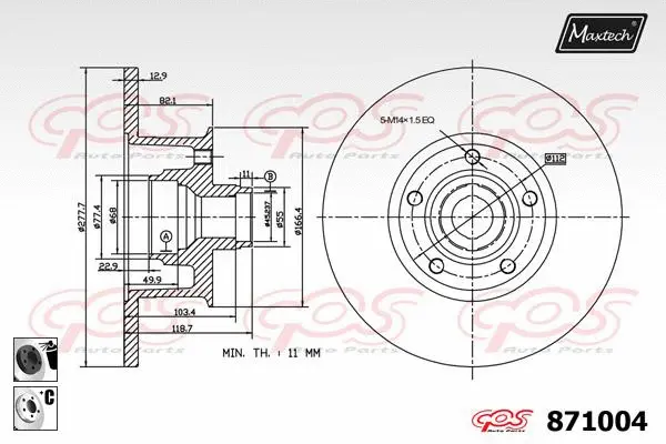 Piston, brake caliper (72954007)