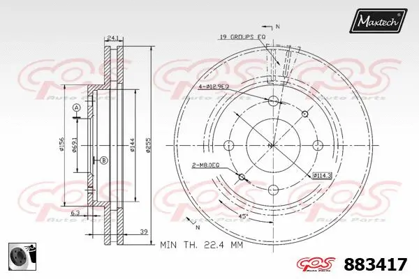 Piston, brake caliper (72948029)