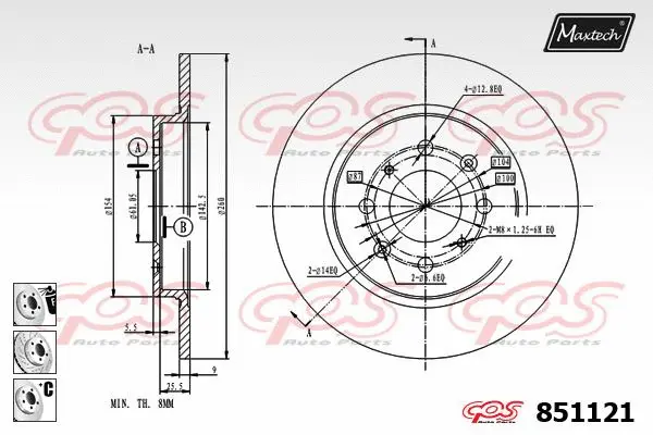 Piston, brake caliper (72932003)
