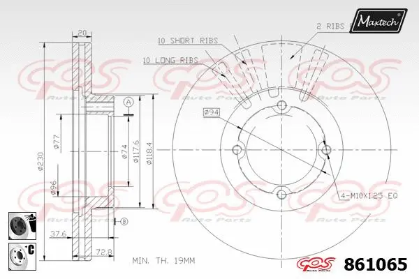 Piston, brake caliper (72938022)